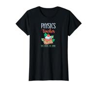 Profesor de Física Enseña Motivar Amor Inspirar Lema Escolar Camiseta gráfica económica, Mujer, Negro, S