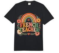 Profesor de Francés Retro Rainbow Idioma Educador Diseño Comfort Colors Adult Heavyweight T-Shirt