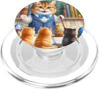 Profesor de Gatos Dando una lección a los Gatitos sobre la Historia de los Huevos PopSockets PopGrip para MagSafe