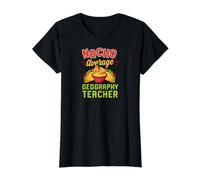 Profesor de Geografía Promedio Nacho Camiseta gráfica económica, Mujer, Negro, L
