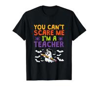 Profesor de Halloween Spooky You Can't Scare Me I'm A Teacher Camiseta gráfica económica, Hombre, Negro, M