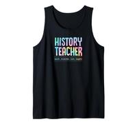 Profesor de Historia Enseñar Motivar Amor Inspirar Enseñanza Lema Camiseta sin Mangas
