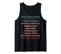 Profesor de Historia Musical Divertido Camiseta sin Mangas