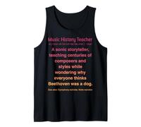 Profesor de Historia Musical Divertido Camiseta sin Mangas