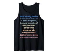 Profesor de Historia Musical Divertido Camiseta sin Mangas