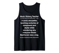 Profesor de Historia Musical Divertido Camiseta sin Mangas