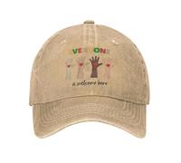 Profesor de Idaho, Todo el Mundo es Bienvenido aquí. Gorra de béisbol, puño Lavado Vintage, Gorra Solar de Mano, Gorra Ajustable para Correr al Aire Libre.