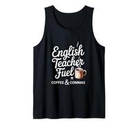 Profesor de Inglés Combustible Café Comas Educación Camiseta sin Mangas