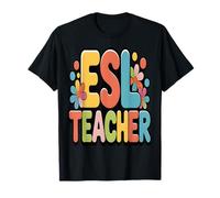 Profesor de inglés como Segundo Idioma: Groovy Floral Retro Camiseta