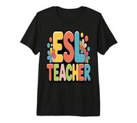 Profesor de inglés como Segundo Idioma: Groovy Floral Retro Camiseta Premium