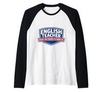 Profesor de inglés Porque los Profesores de matemáticas Necesitan héroes Demasiado Divertidos Camiseta Manga Raglan