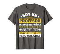 Profesor de Lengua española Regalo Camiseta, Hombre, Asfalto, 3XL