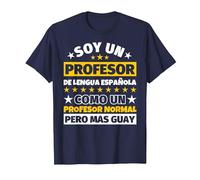 Profesor de Lengua española Regalo Camiseta, Hombre, Azul Marino, 3XL