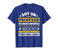 Profesor de Lengua española Regalo Camiseta, Hombre, Azul Real, 3XL