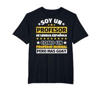 Profesor de Lengua española Regalo Camiseta, Hombre Tallas Grandes, Negro, 3X Alto