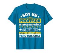 Profesor de Lengua española Regalo Camiseta, Hombre, Zafiro, 3XL