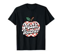 Profesor de matemáticas Apple a Cuadros de Regreso a la Escuela Camiseta