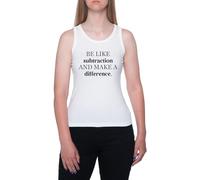 Profesor De Matemáticas De Secundaria Camiseta Sin Mangas Blanca Sin Mangas para Mujer T-Shirt Sleeveless White Tank tee For Women