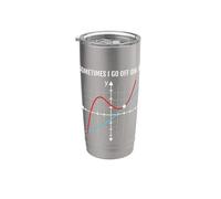 Profesor de matemáticas I Go Off on a Tangent, divertido diseño de humor matemático Vaso térmico de acero inoxidable de doble pared