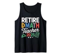 Profesor de matemáticas retiradas 2025 Jubilados de maestros Camiseta sin Mangas