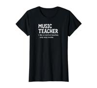 Profesor de música como un Profesor Normal Solo Camino más Fresco Camiseta gráfica económica, Mujer, Negro, S