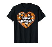 Profesor de música corazón otoño Acción de Gracias Mujeres Hombres niños Camiseta