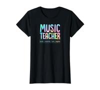 Profesor de Música Enseñar Motivar Amor Inspirar Enseñanza Lema Camiseta gráfica económica, Mujer, Negro, M