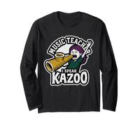 Profesor de Música I Speak Kazoo Funny Classroom Humor Manga Larga