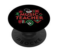 Profesor de música Negra Enseñanza de música afroameric PopSockets PopGrip Adhesivo