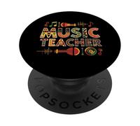 Profesor de música Negra Enseñanza de música afroameric PopSockets PopGrip Adhesivo