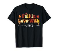 Profesor de otoño Fall in Love de Music Funny Fall Falling Camiseta