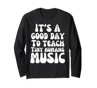 Profesor de Piano Es un Buen día para enseñar a pequeños Humanos Música Manga Larga