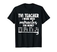 Profesor de TVI Braille Milagros Profesor con Discapacidad Visual Camiseta