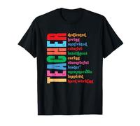 Profesor Dedicado Amor Motivado Creativo Inteligente Camiseta