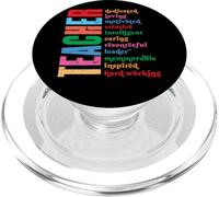 Profesor Dedicado Amor Motivado Creativo Inteligente PopSockets PopGrip para MagSafe