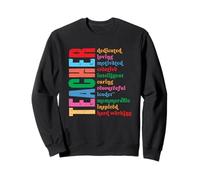 Profesor Dedicado Amor Motivado Creativo Inteligente Sudadera