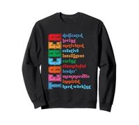 Profesor Dedicado Amor Motivado Creativo Sudadera