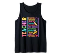 Profesor Dedicado Motivado Amor Creativo Inteligente Camiseta sin Mangas