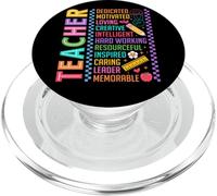 Profesor Dedicado Motivado Amor Creativo Inteligente PopSockets PopGrip para MagSafe