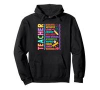 Profesor Dedicado Motivado Amor Creativo Inteligente Sudadera con Capucha