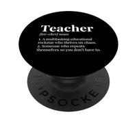 Profesor Definición Divertida Instrucción Académica Educador PopSockets PopGrip Adhesivo