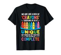 Profesor divertido, somos como una caja de crayones de regreso a la escuela Camiseta