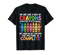 Profesor divertido, somos como una caja de crayones de regreso a la escuela Camiseta