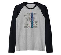 Profesor Educador Mentor Escuela Influencer Vintage Teacher Camiseta Manga Raglan