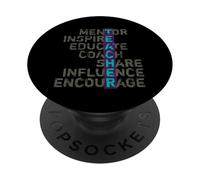 Profesor Educador Mentor Escuela Influencer Vintage Teacher PopSockets PopGrip Adhesivo