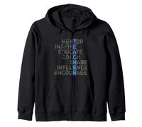 Profesor Educador Mentor Escuela Influencer Vintage Teacher Sudadera con Capucha