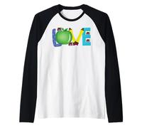 Profesor enseña Amor e inspira Divertidos Profesores Cita Hombres Mujeres Camiseta Manga Raglan