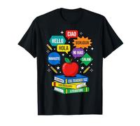 Profesor ESL Hello Idiomas Multilingüe Saludos Camiseta