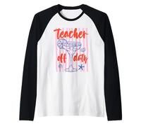 Profesor Fuera de Servicio Divertido Verano Vacaciones Profesora Margarita Camiseta Manga Raglan