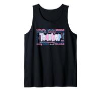 Profesor Fuerte Considerado Inspirador Capaz Poderoso Camiseta sin Mangas